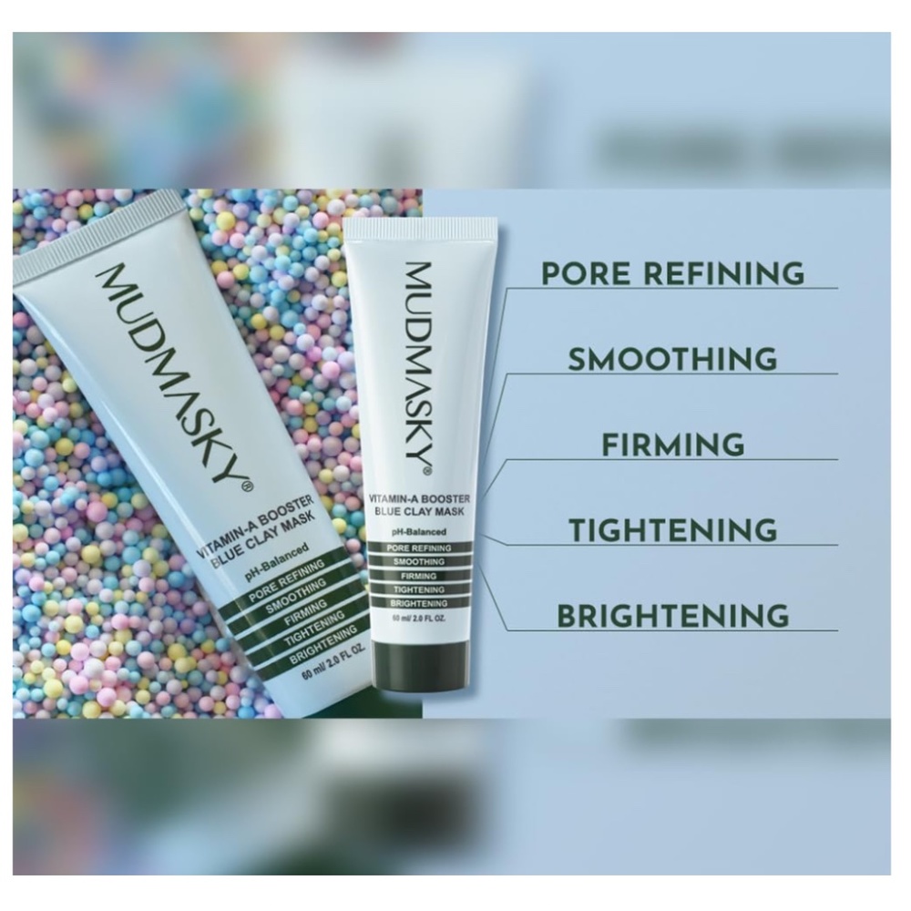 🛍️ MUDMASKY Vitamin-A Booster Blue Clay Mask 60ml / 2.0 FL. OZ.